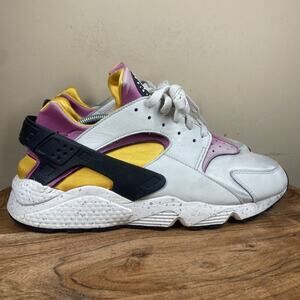 Nike Air Huarache Lethal Pink Mens White Pink Yellow Size 13 Shoes DD1068-003